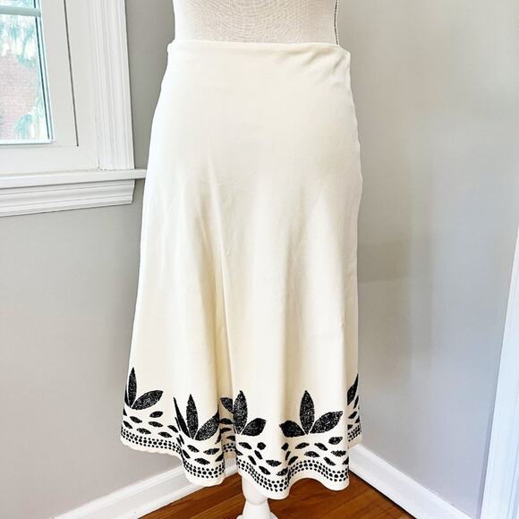 White House Black Market A-line Bead Embellished Skirt - Picture 5 of 8